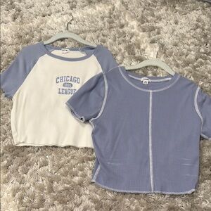 Garage Blue and White Women's Tops